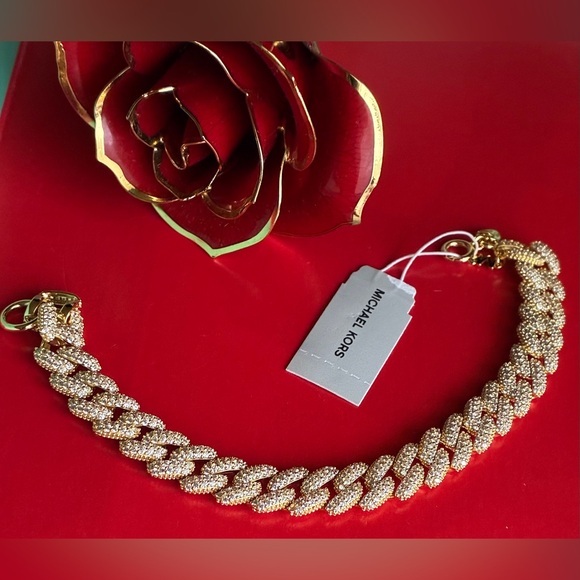 Michael Kors Jewelry - Michael Kors Gold Textured Bracelet, 925 Silver bracelet.